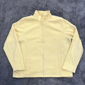 LL Bean Yellow Full-Zip Fleece Jacket